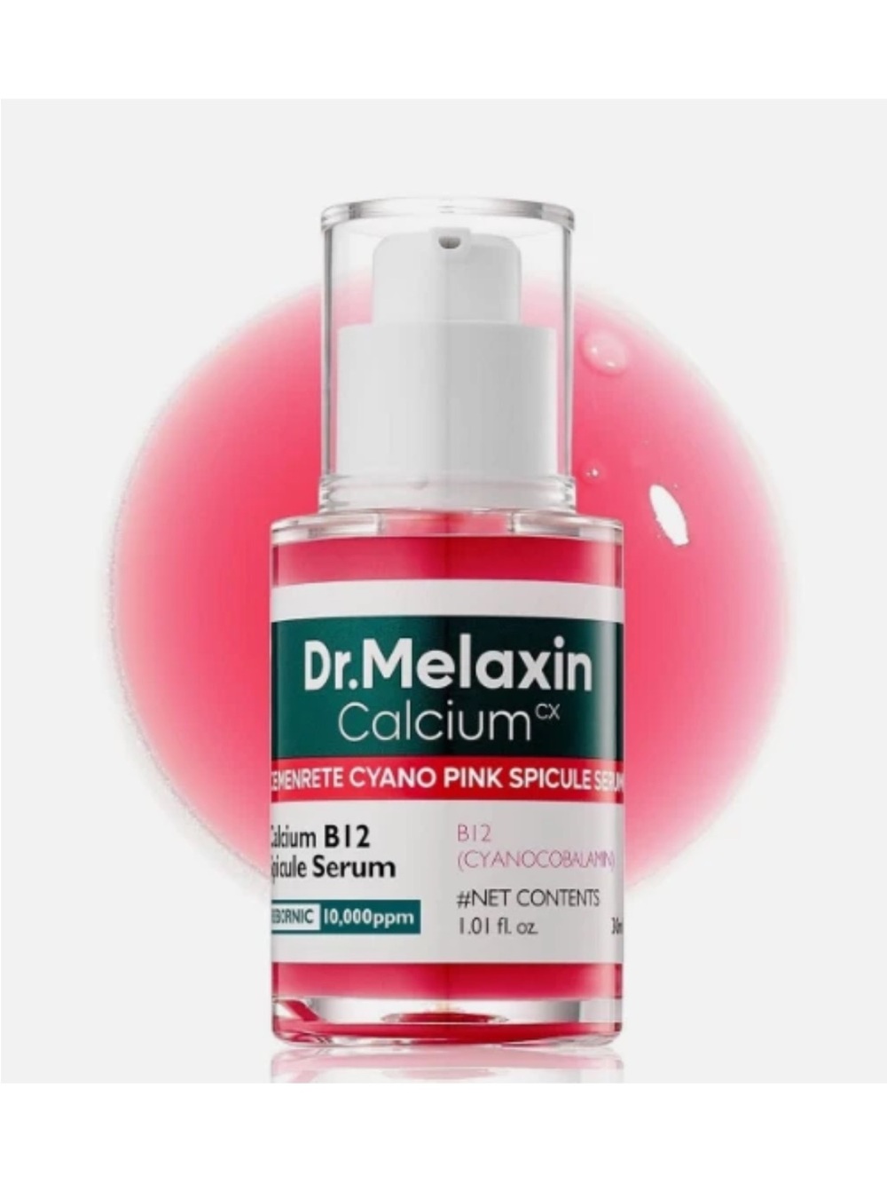 Dr. Melaxin Calcium B12 Pink Spicule Serum - Brightening Pink Serum 1.01 Fl oz.